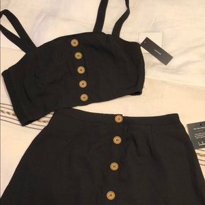 lulus black two piece dress